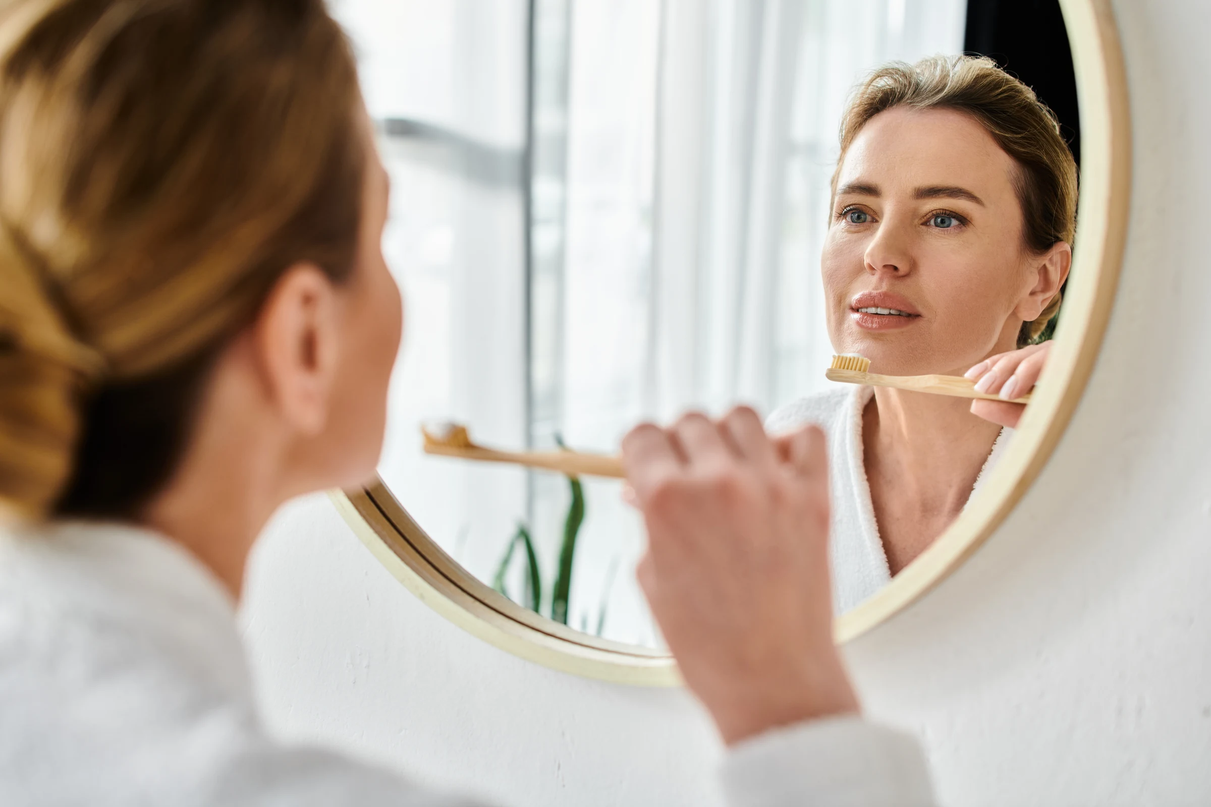 Person brushing their teeth